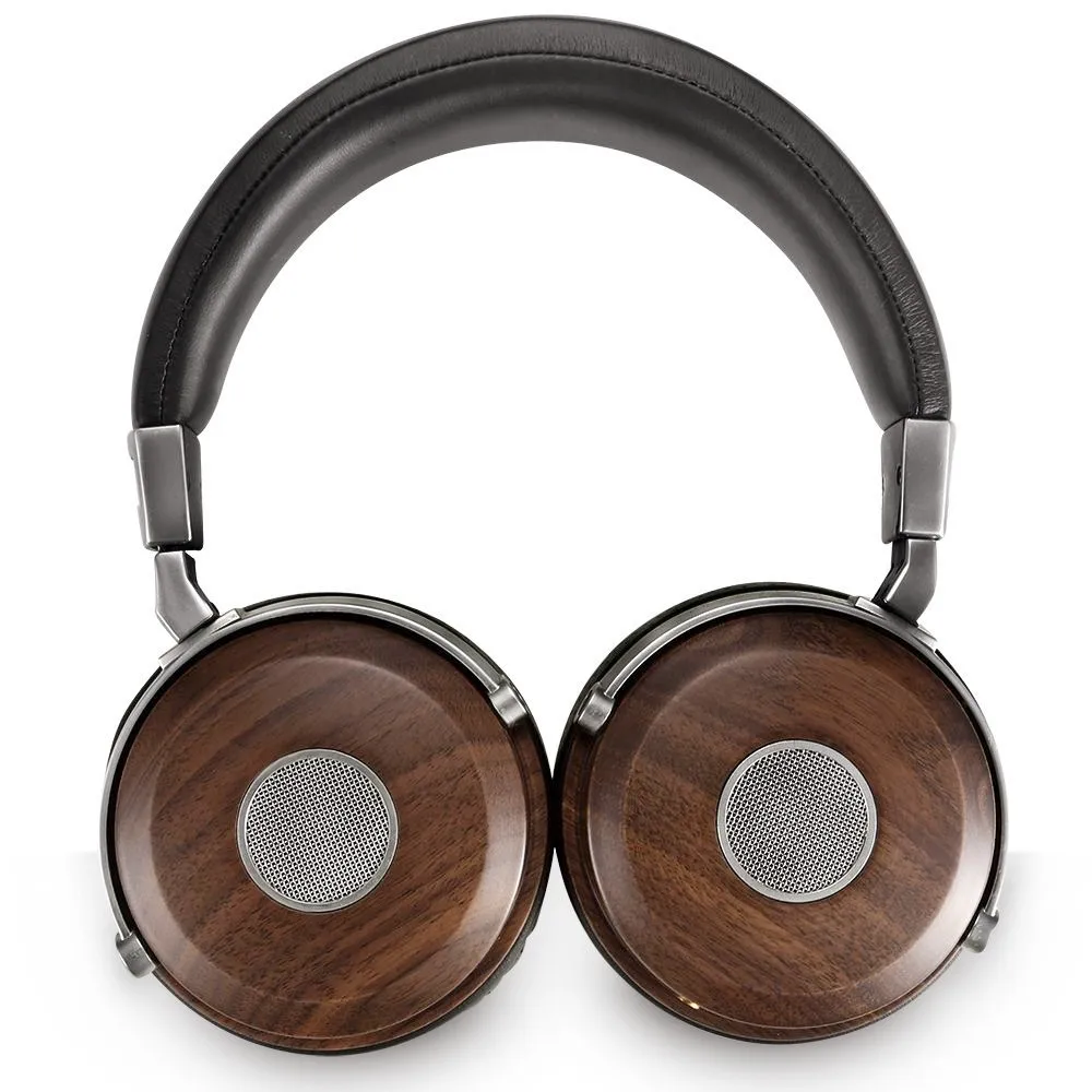 Walnut Wood Wearing HIFI Fever Headphones 50mm Stereo Headphones Open Dynamic Wooden Earphone  Ear Audio Metal Headband Headset