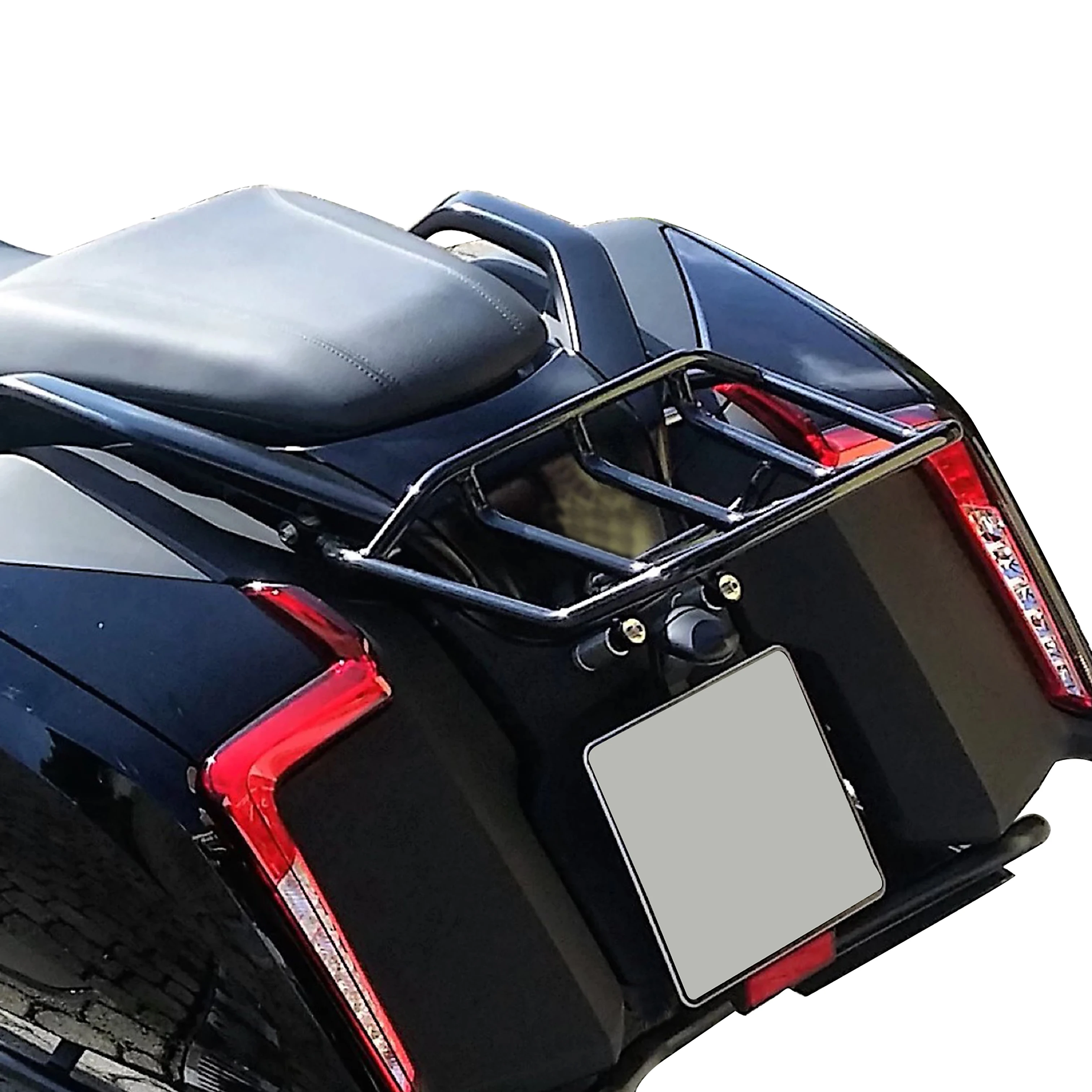 Motorcycle Rear Luggage Rack Trunk Steel Frame For BMW K1600 K1600B Bagger 2018-2025 Year Black Steel Pipe Bracket