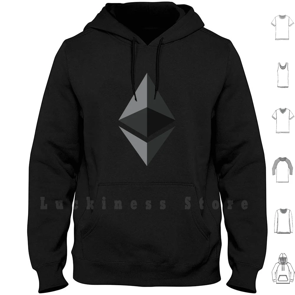 Ethereum Logo Hoodies Ethereum Cryptocurrency Crypto Ether Blockchain Bitcoin Eth Coin Smart