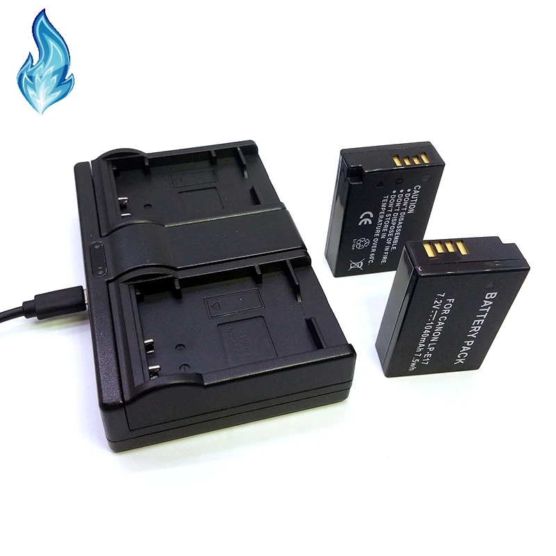 

LP-E17 Battery USB Dual charger for Canon EOS Canon EOS 77D M3 M5 M6 Rebel T6i 750D T6s 760D T7i 800D Kiss X9i 200D cameras