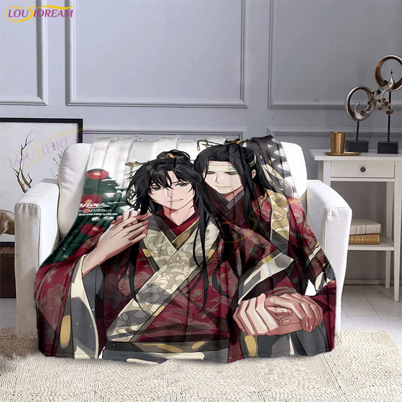 

Custom Mo Dao Zu Shi Anime Blanket Flannel Family Blanket Cartoon Microfiber Plush Flannel Throw Blanket on Bed Sofa Bedding