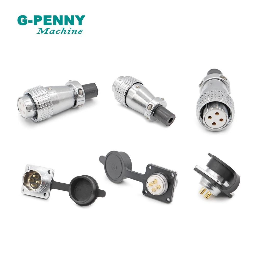CNC Spindle motor Aviation plug H-17 H-20 4 Pins Spindle Socket Connector Air plug Air outlet connector high current!