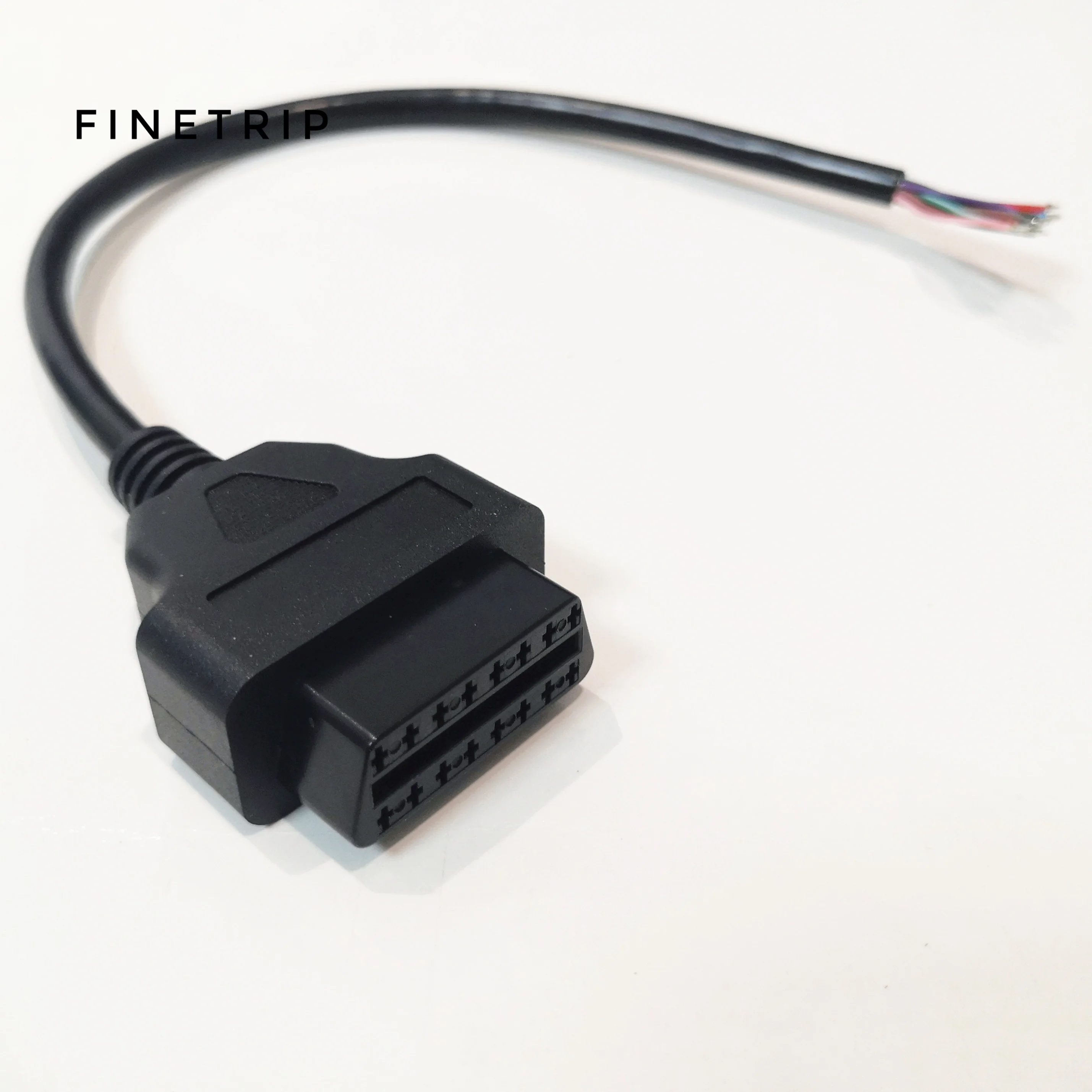 Assemble 26AWG 16 Pin Female Extension Opening Cable Car Diagnostic Interface Connector OBD II Female Converter OBD2 Male Cable