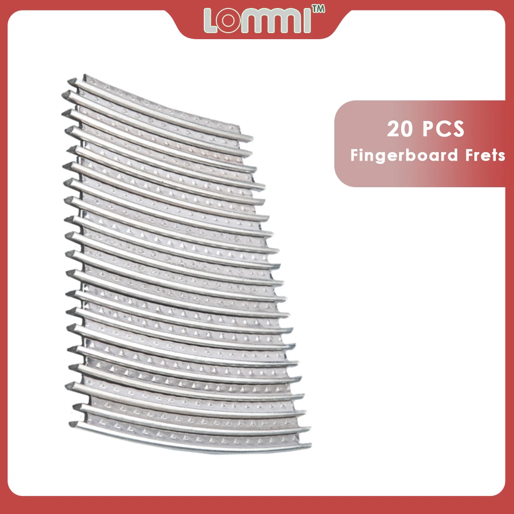 

LOMMI 20pcs Fingerboard Frets Fret Wire For Electric Guitar Cupronickel Stainless Steel 2.0MM Guitar Fretboard Repair Material