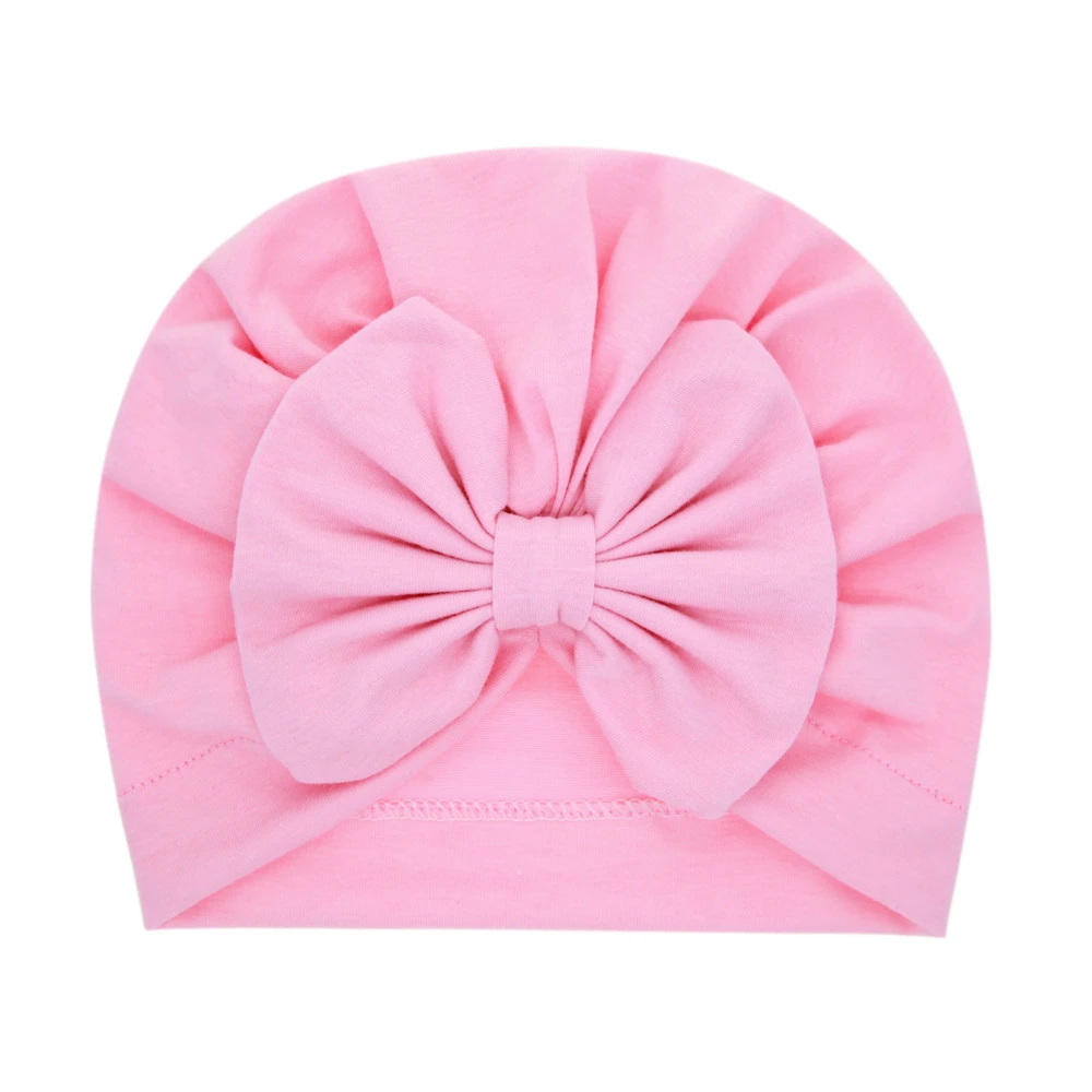 Soft Baby Girls Hat Children Kids Bowknot Turban Cap Newborn Spring Autumn Beanie Infant Toddlers