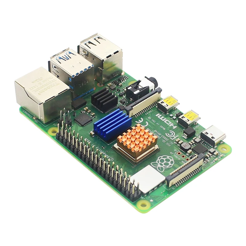 Raspberry Pi 4ความร้อน3Pcs Cooper อลูมิเนียมฮีทซิงค์หม้อน้ำ Cooling Kit สำหรับ Raspberry Pi 4รุ่น B Mini คอมพิวเตอร์ Pi 4B