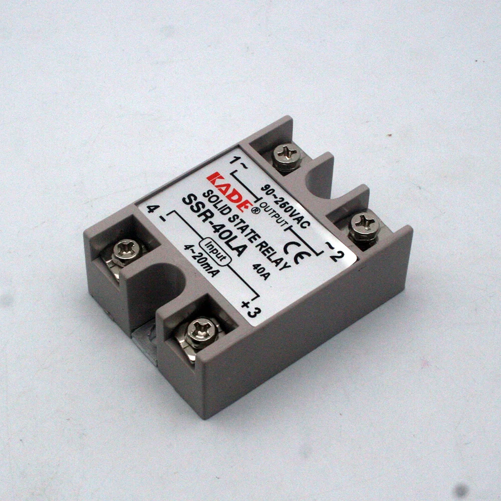 SSR-10LA/ 25LA / 40LA Saat Ini Jenis Solid State Voltage Regulator Cerdas Solid State Modul Regulator Tegangan Input 4-20mA