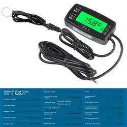 Thermometer Voltmeter Clock 3 in 1 TEMP METER Temperature Sensor Voltage Meter for Pit Bike Motorcycle Snowmobile Atv Boat Oil