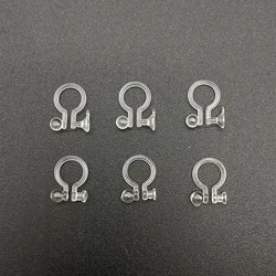 50pcs/lot Transparent Plastic Invisible U-shaped No Pierced Painless Ear Clip Converter DIY Earrings Jewelry Wholesale
