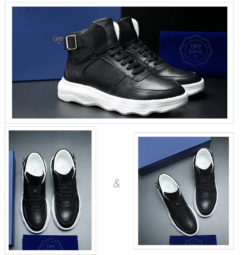 OPP New Brand Men's High-top Shoes ins Street high Boots Men's Causal British Fashion Wear Lace-up men flying knit shoes