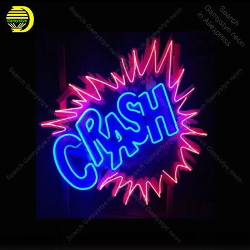 

Neon Sign for Crash Neon Bulb handcraft Beer bar signglass real Glass neon signboard Decorate Hotel restaurant great advertise