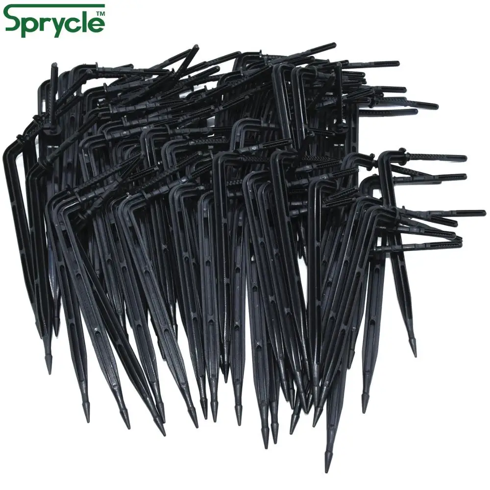 SPRYCLE 25PCS Bend Arrow Dripper Micro Drip Irrigation Drops Emitters Watering Saving 3/5mm Hose Garden Sprinklers DroppersTool