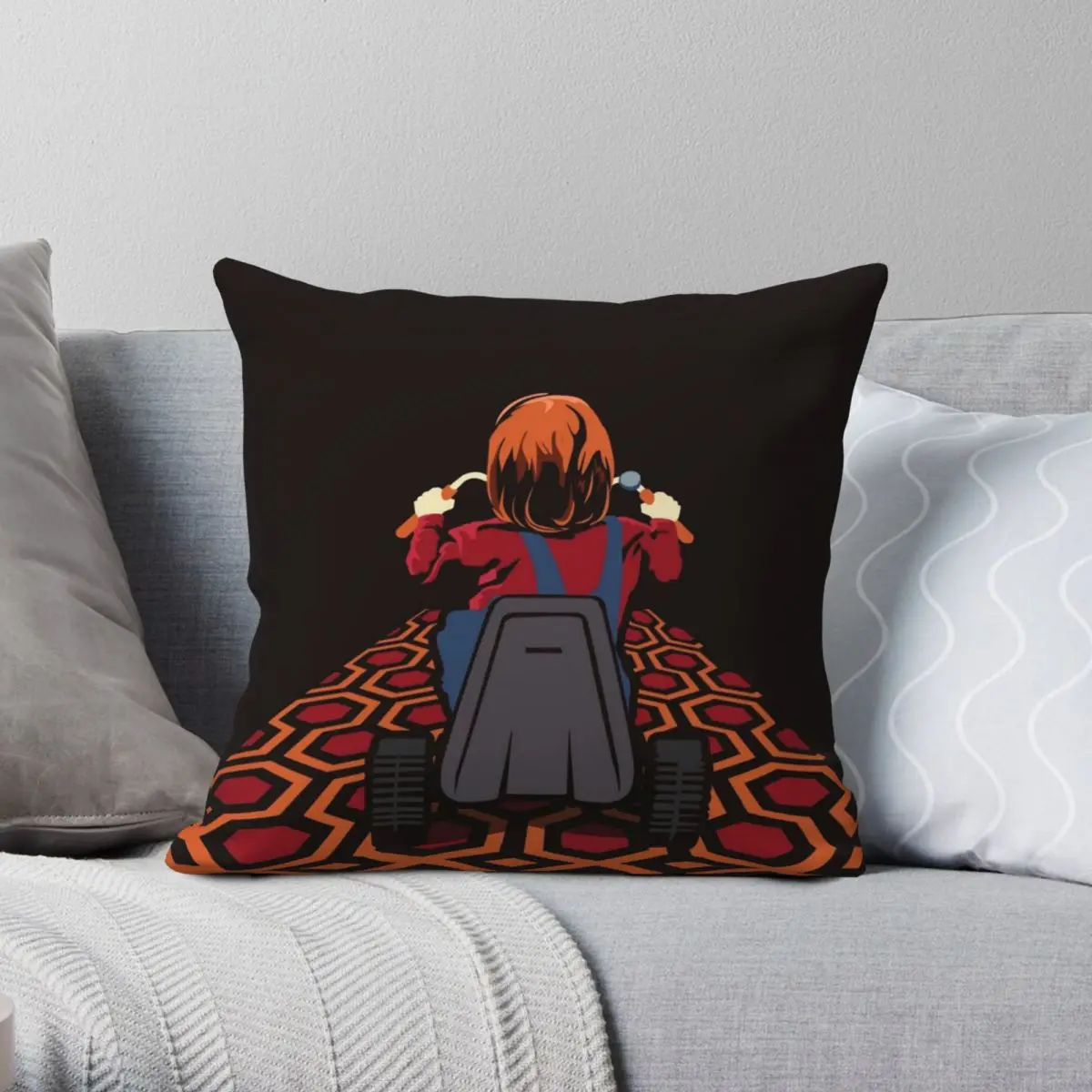 The Shining Danny Torrance Go Kart Square Pillowcase Polyester Linen Velvet Printed Zip Decor Bed Cushion Cover