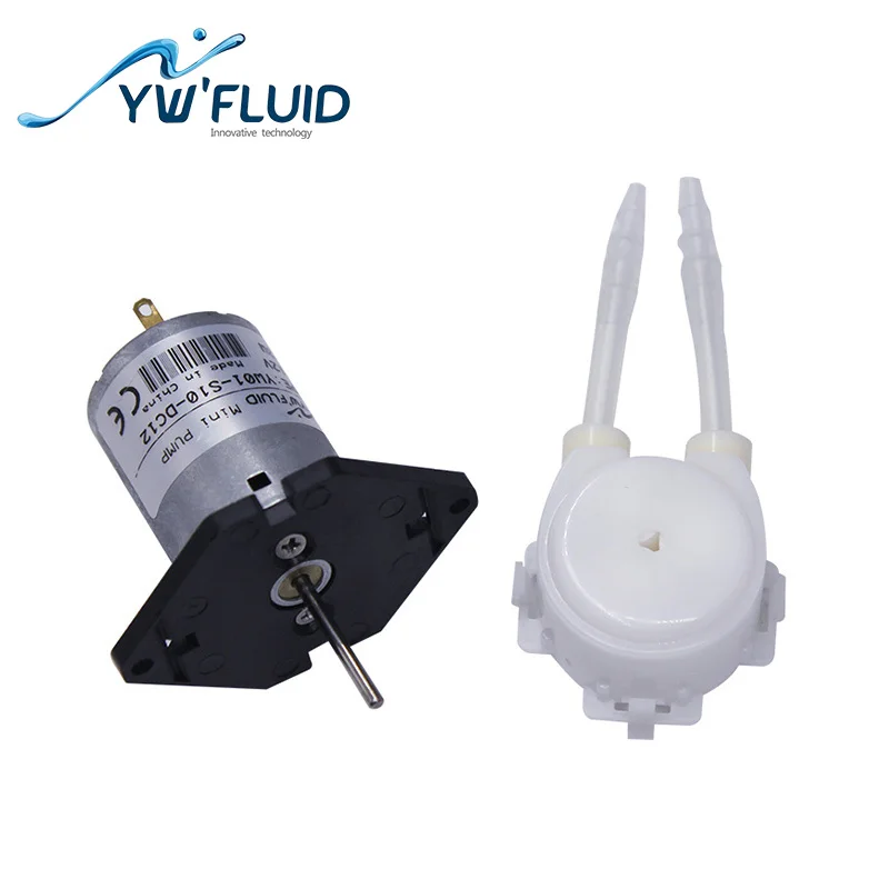 YWfluid high quality 12v/24v Mini peristaltic pump with dc motor used for Hydroponic culture