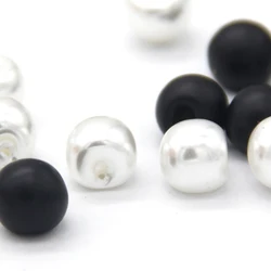 HENGC Classical Black White Pearl Shirt Buttons For Clothes Wedding Dress Handmade DIY Decorative Sewing Accessories Wholesale