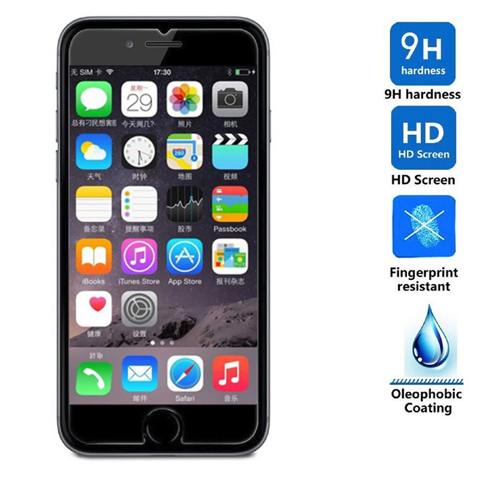 HOT SALES！！！New Arrival 2.5D 9H Premium Real Tempered Glass Film Flat Screen Protector Guard for iPhone