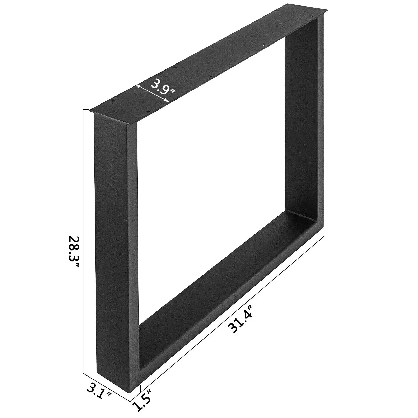 Forma quadrada da carga do aço 2204lbs/1000kg dos pés da tabela dos pces de vevor 2 com furos pré-perfurados para o escritório comercial do hotel da barra do uso doméstico