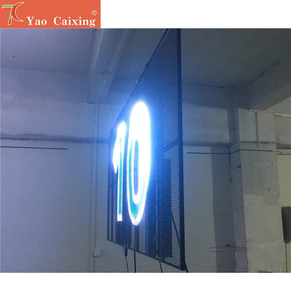 P3.91-7.8 Indoor Hight Brightness Nationstar Lamps 4500cd  Transparent Curtain Wall Led Display