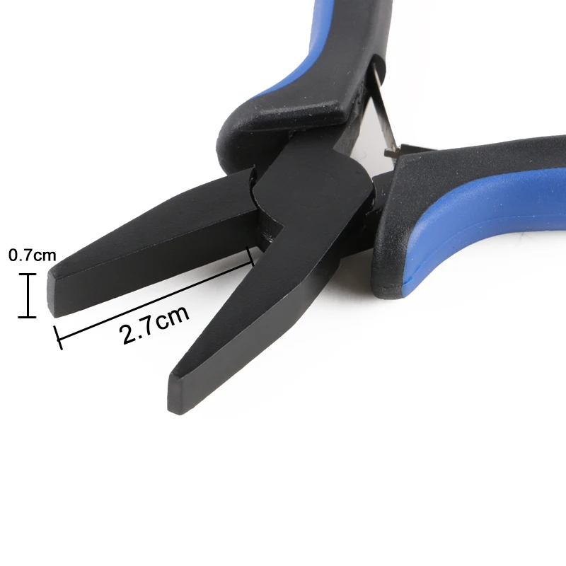 1PC Black&Blue Tape Hair Extensions Pliers Flat Shape Pliers No Teeth No Hole