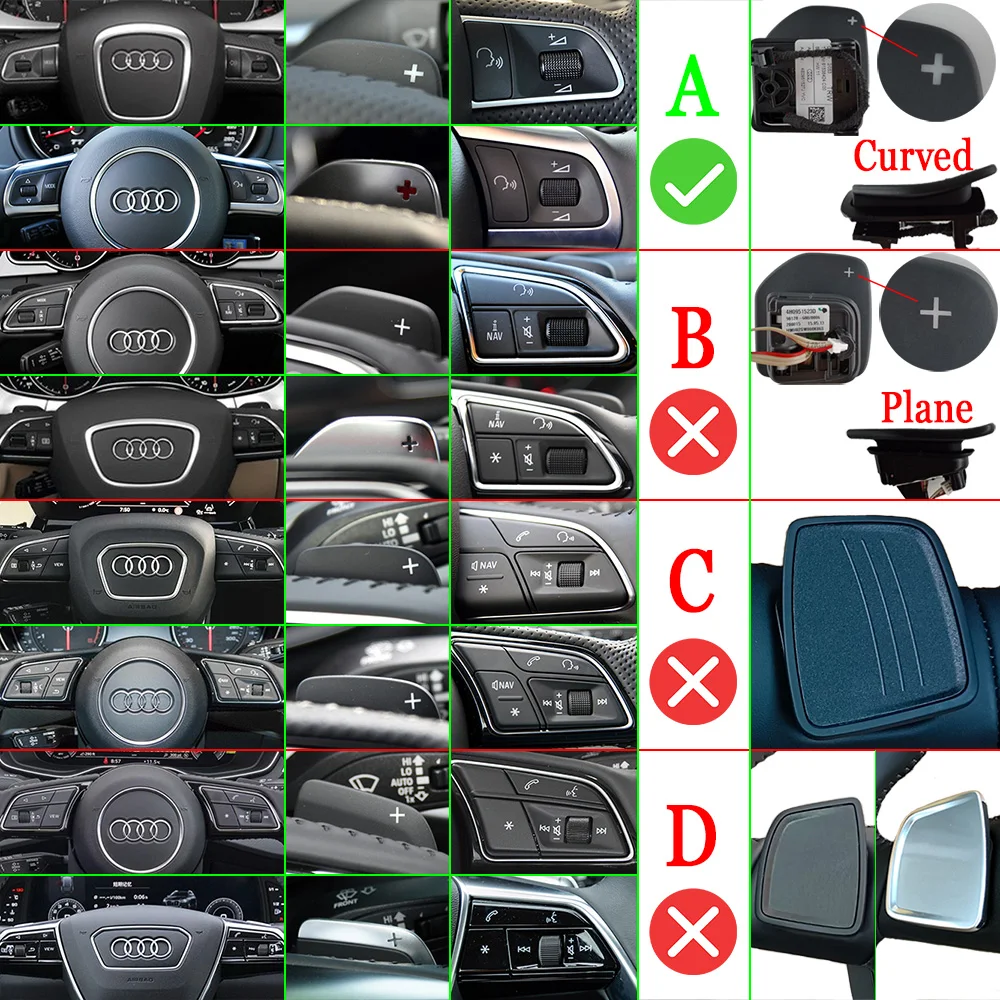 Für Audi TT MK2 8J A5 S5 A4 B8 A3 S3 8P Q5 8R Q7 A6 C6 R8 Sline 2005-2011 Auto Lenkrad DSG Schaltwippen Verlängerung Aufkleber – Detail 1