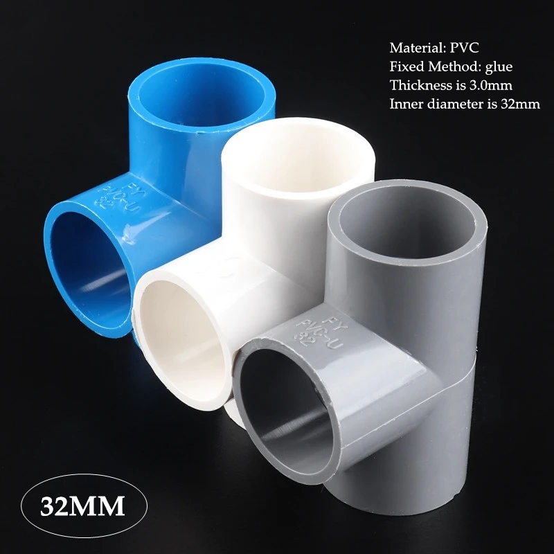 

2-25pcs 32mm PVC Pipe Equal Tee Joints Connector Garden Irrigation Aquarium T-type Tube Adapter Fittings Water Pipe Connector