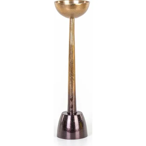 Euro Flora Metal Copper Color Candlestick 11x44 cm