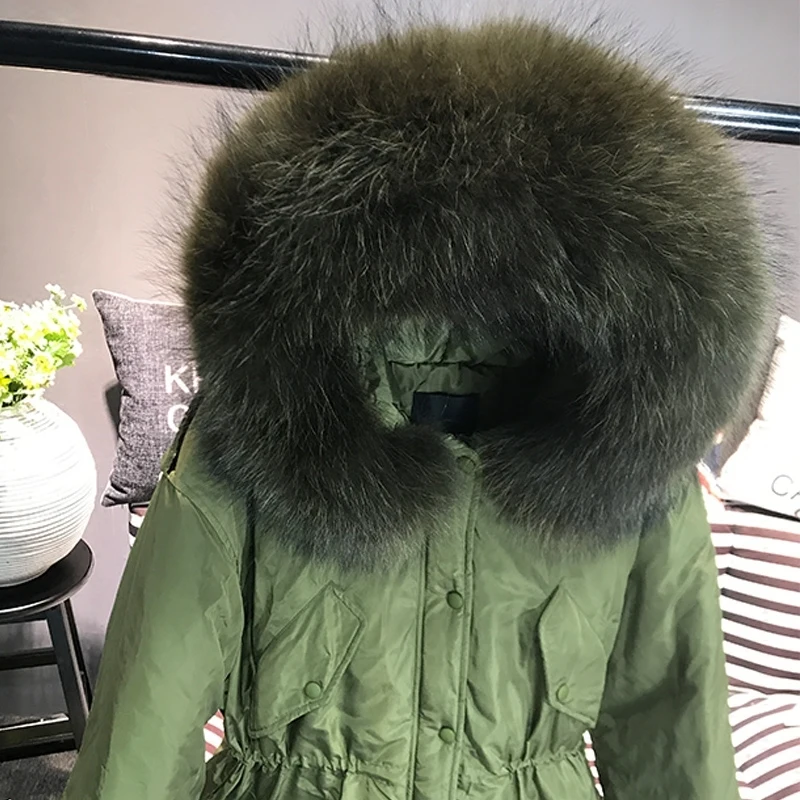 Down Jacket Woman Short Hooded Winter Coat Women Real Fur Collar Parka White Duck Down Coats Jackets Abrigo Mujer KJ459