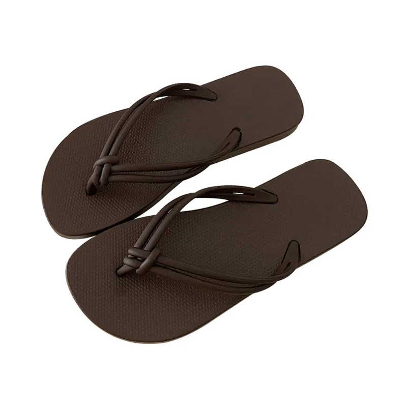 Flat Shoes Female Rubber Flip Flops Slippers Soft Slides Low Summer Clogs Woman Fashion Hawaiian Comfort Beach Luxury PVC Rome F