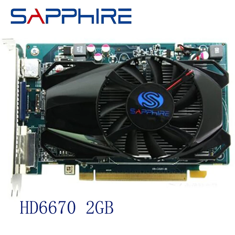 SAPPHIRE HD6670 2GB For AMD Video Card GPU Radeon HD 6670 GDDR3 128bit Graphics Cards PC Computer Game For Video Cards HDMI VGA