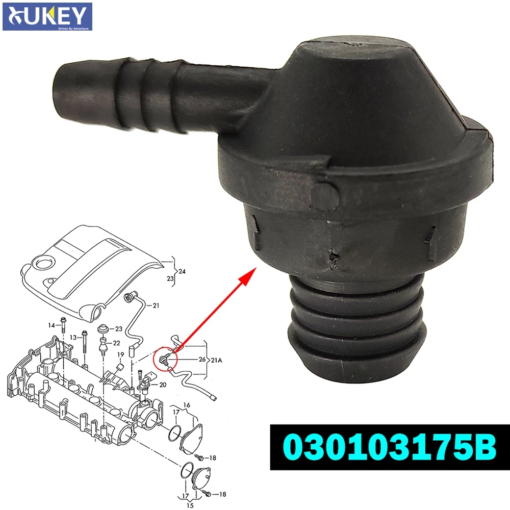 Dla AUDI A1 A3 S3 8P VW Beetle Caddy 2k Golf kombi Jetta Polo 9N 6R 6C EOS Touran silnik wąż odpowietrzający zawór jednokierunkowy 030103175B