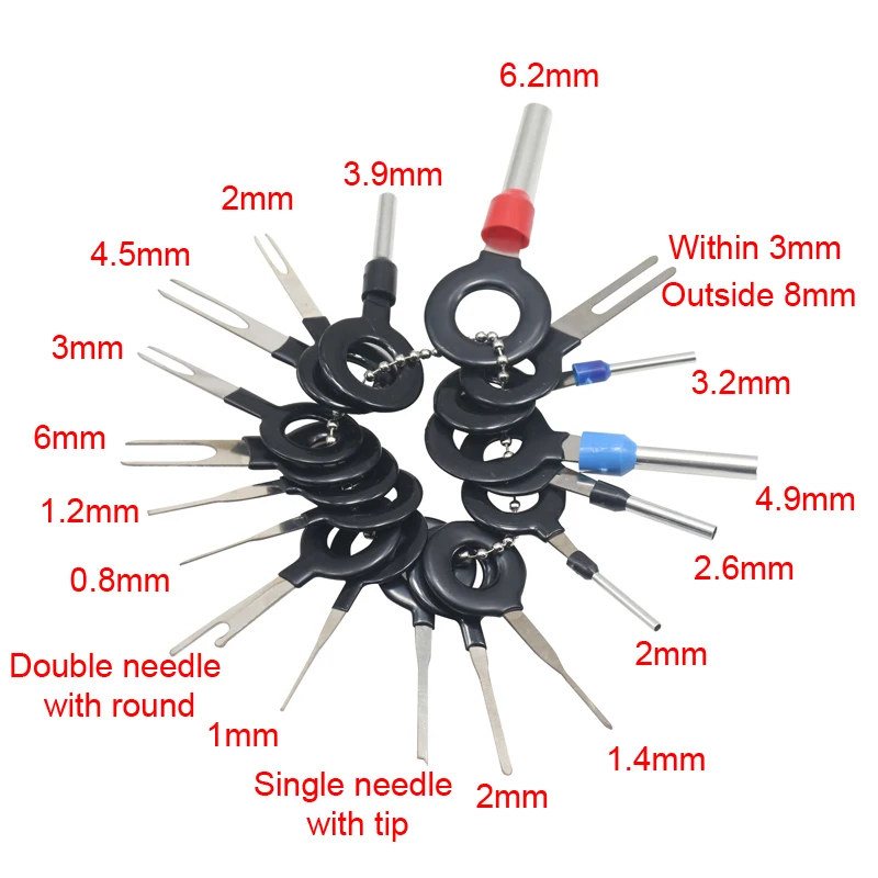 Automotive Plug Terminal Remove Tool Set Key Pin Car Electrical Wire Crimp Connector Extractor 3pcs 11pcs 18pcs 38pcs