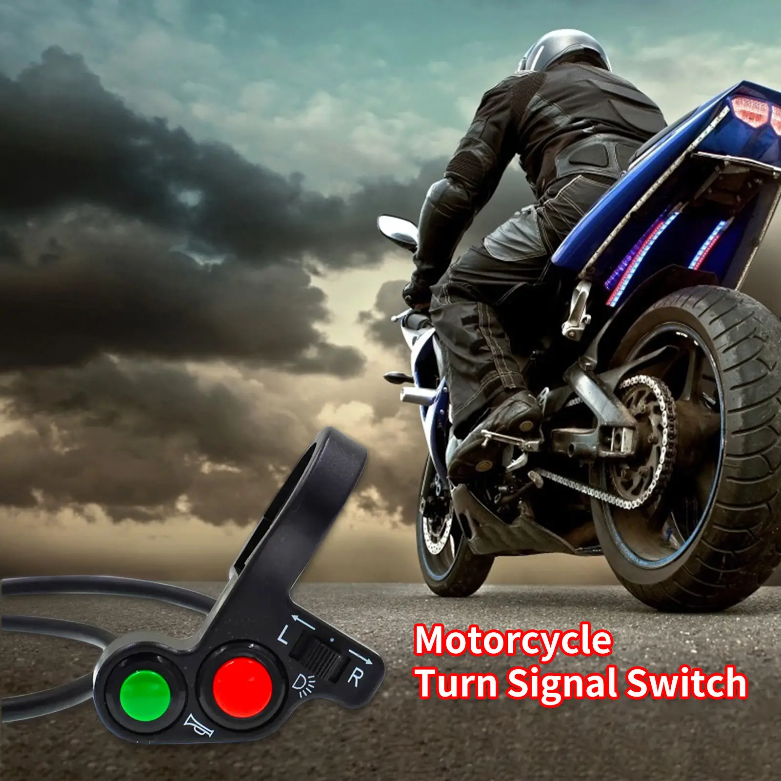 1pcs Hot Universal Motorcycle Motorbike 78 Switch OnOff Horn Headlight Turn Signals Combination Switch With 55cm Wire Calm