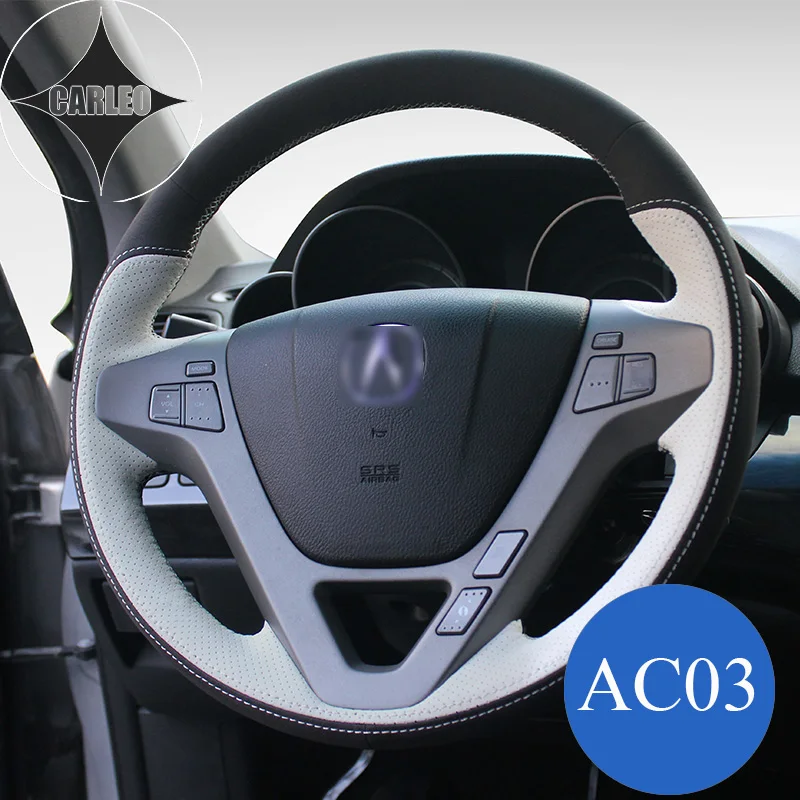 

Car Steering Wheel Cover for Honda ACURA CDX TL MDX RDX ZDX Genuine Suede Leather Stitching Personality Customized Holder