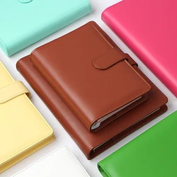 Macaron deri Spiral A5/A6 renkli Notebook kılıfı ofis organizatör kırtasiye bağlayıcı not defteri planlayıcısı dizüstü