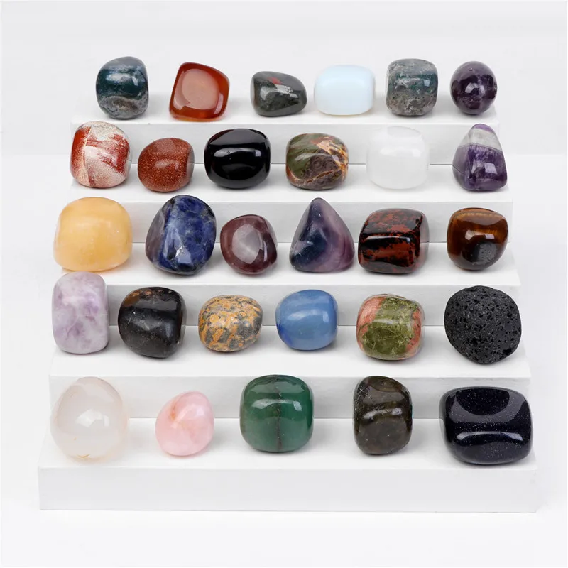 50-100g Reiki Natural Agat Amethyst Jaspers Polishing Rock Yoga Energy Healing Stone Ornament Handicraft Fish Tank Decorating