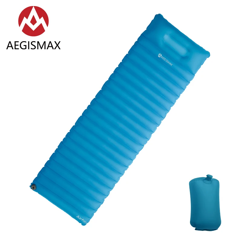 AEGISMAX Nylon TPU Inflatable Sleeping Pads Lightweight Outdoor Hiking Moisture-proof Air Mattress Portable Tent Camping Mat