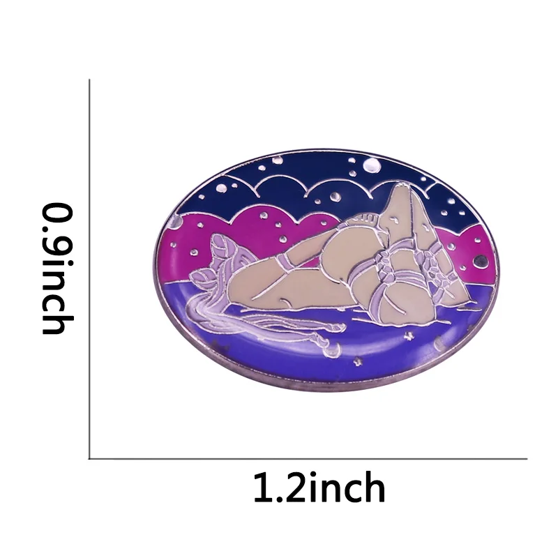 Find Love in Moon Light Sexy Princess brooch enamel pin