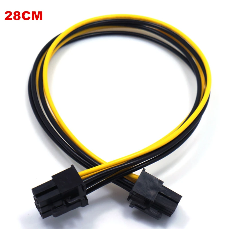 グラフィック延長電源ケーブル,6ピンメス-デュアル6ピンメスpci-e電源アダプター,6ピンから2x6ピンyスプリッターケーブル