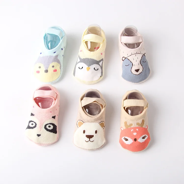 Baby Shoes Knitted Socks Newborn Cartoon Terry Cotton Children Autumn Winter Non-Slip Socks Firstwalker Dispensing Baby Shoes