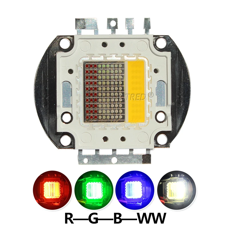 High Power 100W RGB RGBW RGBWW LED COB Lamp Bulbs Chip Beans Energy Saving Outdoor Lamp RGB+ White/Warm White For DIY Stage Ligh