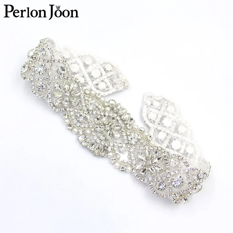 1PC DIY Handmade bridal belt Rhinestone Applique and trim Sewn or ironed for wedding dress decoration Crystal belt WH030