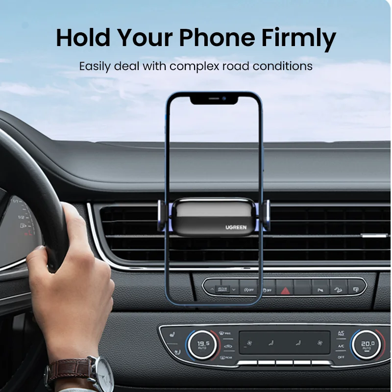 UGREEN Car Phone Holder Stand Air Vent Car Phone Stand For iPhone Xiaomi Cell Phone Holder In Car For iPhone 15 14 13 12 Samsung