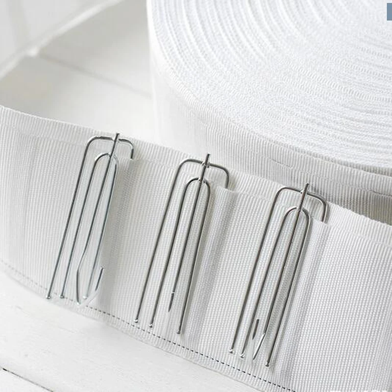 Metal Shower Curtain Hooks Metal Anti-rust Curtain Tape Hook Curtain Cloth Ring Clamp Tracks Stainless Steel Curtain Accessories