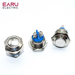 16 mm 1NO DWWERSFASSUNGSFASSUNG FLAHE KASTE WASSMEMMETARY METALL -Verstärkungsschalter Schalter Schraubanschluss Auto Glockenanterminal PC -Netzschalter 10 Hauptverkaufsnutzbutton - №2