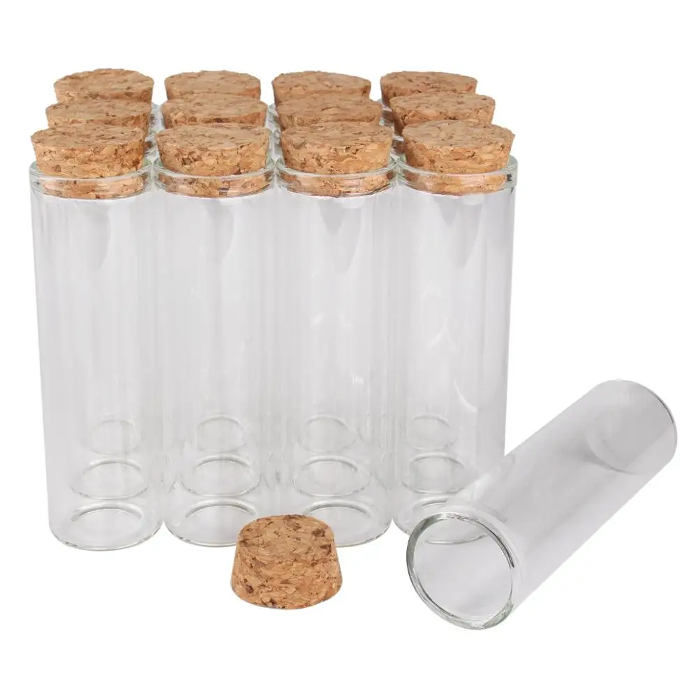 

24pcs 50ml size 30*100mm Test Tube with Cork Stopper Spice Bottles Container Jars Vials DIY Craft