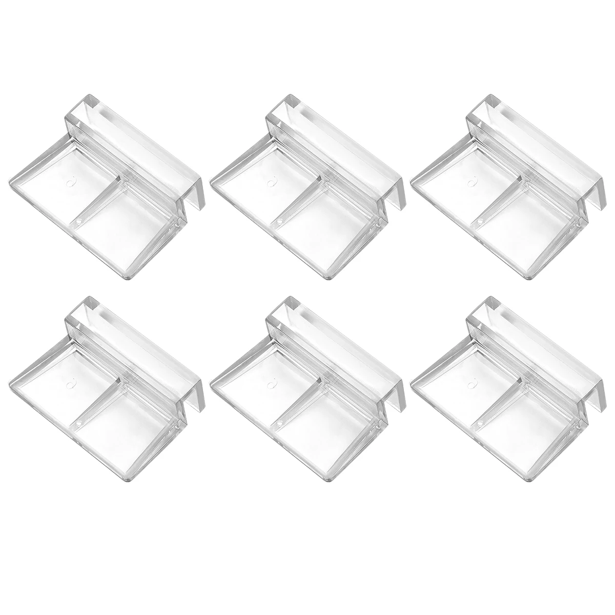 POPETPOP 6pcs Aquarium Stands Clear Color Acrylic Aquarium Fish Tank Glass Cover Clip Support Holder 6mm