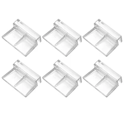 POPETPOP 6pcs Aquarium Stands Clear Color Acrylic Aquarium Fish Tank Glass Cover Clip Support Holder 6mm