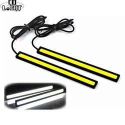 CO LIGHT-luz de circulación diurna LED COB DRL, luces externas para coche, barras de luz impermeables universales, lámpara antiniebla, 17CM, 2 uds.
