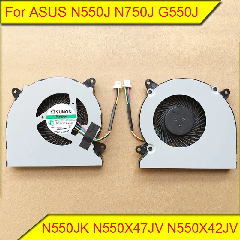 For ASUS N550J fan N750J G550J N550JK N550X47JV N550X42JV cooling fan