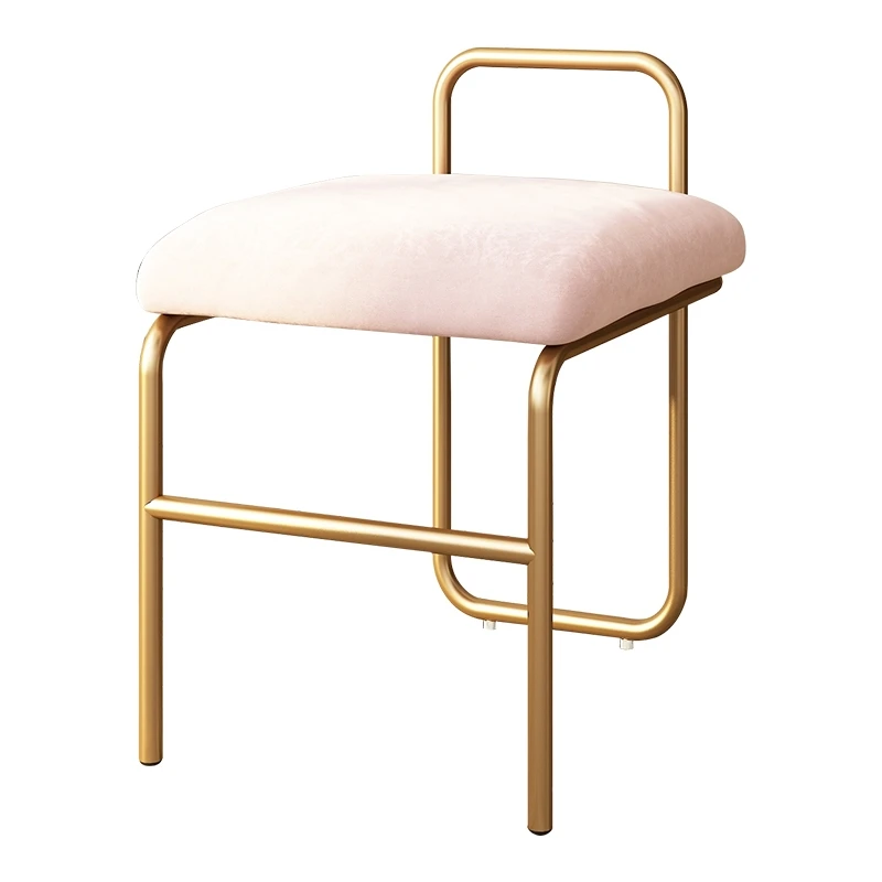 Nordic Makeup Stool Elegant Dressing Stool for Bedroom Modern Coffee Chair with Backrest Simple Small Design